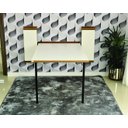 Ver imagem 4 de Conjunto Mesa Dobrável de Parede 5 Lugares (1,40 Metros) + Bancos Branco / Noronha