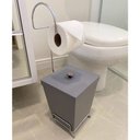 Ver imagem 2 de Kit 2 Lixeiras com Suporte de Papel Higiênico - Stolf Preto + Cinza