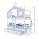 Ver imagem 3 de Treliche Casinha Infantil Dos Sonhos Madeira Maciça Branco | Azul Housin