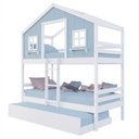 Ver imagem 2 de Treliche Casinha Infantil Dos Sonhos Madeira Maciça Branco | Azul Housin
