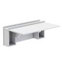 Ver imagem 2 de Escrivaninha Mesa Dobrável com Nichos e LED Rosa Neon 78,5cm Branco