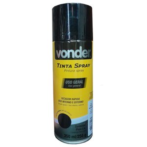 Tinta Spray Preto Brilhante 350ml Vonder