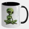 Caneca Branca com Interna Preta Y5 Alien Et Alienígena Verde - 1