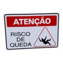 Ver imagem 2 de Kit 2 Placa de Sinalização Atenção Risco de Queda 20 X 30 Cm