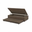 Ver imagem 4 de Base Cama Box Solteiro Baú e Cama Auxiliar 0,96 Helena Vilajo: Suede Marrom