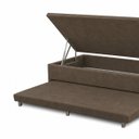 Ver imagem 6 de Base Cama Box Solteiro Baú e Cama Auxiliar 0,96 Helena Vilajo: Suede Marrom
