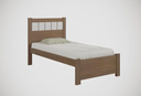 Ver imagem 1 de Cama Solteiro Primícia 100%MDF Castanho/Off - D Doro Móveis