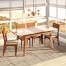 Mesa de Jantar Extensível 6 Lugares Lisboa Off White/freijó - Dalla Costa - 2