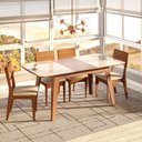 Ver imagem 2 de Mesa de Jantar Extensível 6 Lugares Lisboa Off White/freijó - Dalla Costa