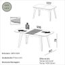 Mesa de Jantar Extensível 6 Lugares Lisboa Off White/freijó - Dalla Costa - 4