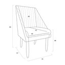 Ver imagem 5 de Kit 04 Cadeiras Para Sala De Jantar Ana Pés Palito Suede Marrom Rato - D'Classe Decor