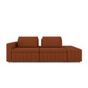 Ver imagem 5 de Sofá Ilha com Encosto e Almofadas Móveis Olimpo 245cm Modulado Linho Terracota G45 - Gran Belo