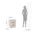 Ver imagem 4 de Mesa de Cabeceira Madri com 3 Gavetas 40x54cm Creme/Branco 250695