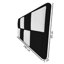 Ver imagem 2 de Painel Estofado Bianca 140 cm Para Cama Box Quarto Casal MV Suede Preto Sintético Branco