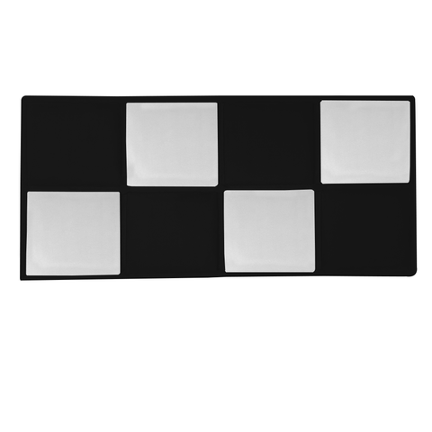 Painel Estofado Bianca 140 cm Para Cama Box Quarto Casal MV Suede Preto Sintético Branco