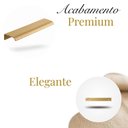 Ver imagem 3 de Kit 20 Puxadores Drop 30cm Alumínio Sobrepor para Móveis e Gavetas Ouro