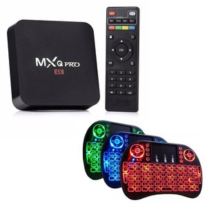 Kit 1conversor Tv Mx Pro +1 Mini Teclado Wireless Pad C/ Led