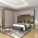Ver imagem 2 de Conjunto Quarto Queen 7 Peças 8 Portas 5 Gavetas Paris Luciane Móveis