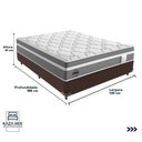 Ver imagem 2 de Cama Box Casal e Colchão Molas Ensacadas Berlim Probel