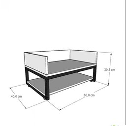 Cama Cachorro Caes Pequenos Casa Pet Caminha Casinha Mdf Preto Preta - 2