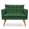 Kit Poltrona E Namoradeira 2 Lugares Olivia Suede Verde - 4