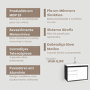 Ver imagem 5 de Gabinete para Banheiro Unik 80cm com Pia Lavatorio Suspenso Fimap Montado Grafite Branco