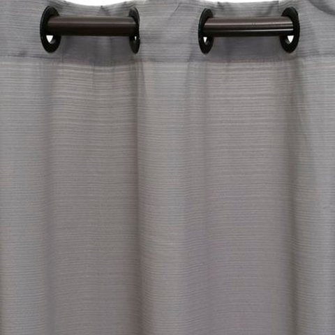 Cortina Madras 5.40X2.60 Cinza Becadecor