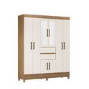 Ver imagem 3 de Guarda Roupa Casal 8 Portas com Espelho Terni Amendola Off-White