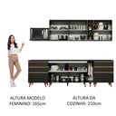 Ver imagem 7 de Cozinha Reims 260006 com Armário e Balcão Preto
