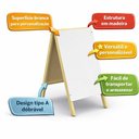 Ver imagem 2 de Quadro Branco Duplo Cavalete Yeet Lousa MDF Junges 38x62cm Expositor Portátil Branco
