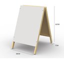 Ver imagem 3 de Quadro Branco Duplo Cavalete Yeet Lousa MDF Junges 38x62cm Expositor Portátil Branco