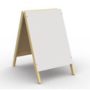 Ver imagem 1 de Quadro Branco Duplo Cavalete Yeet Lousa MDF Junges 38x62cm Expositor Portátil Branco