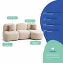 Ver imagem 4 de Sofá Orgânico Modular Nuvia 275cm Bouclé Bege