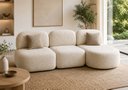 Ver imagem 1 de Sofá Orgânico Modular Nuvia 275cm Bouclé Bege