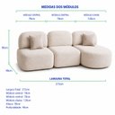 Ver imagem 3 de Sofá Orgânico Modular Nuvia 275cm Bouclé Bege