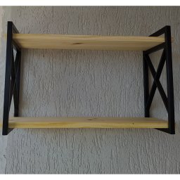 Prateleira decorativa kit 2 suporte estilo industrial com madeiras - 5