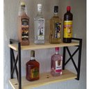 Ver imagem 2 de Prateleira decorativa kit 2 suporte estilo industrial com madeiras