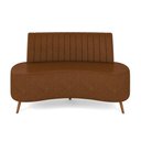 Ver imagem 4 de Sofá 2 Lugares Living 135cm Pé Palito Maraú Sintético Pu Marrom K01 - D'Rossi