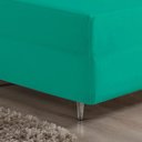 Ver imagem 2 de Jogo de Cama Casal Nobre 3 Peças Luva de Box 55cm de Altura Malha 100% Algodão - Jade