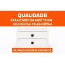 Ver imagem 5 de Kit 2 Mesas de Cabeceira Suspensas 30cm com 2 Gavetas MDF 15mm Off White Mesa de Cabeceira Já Montad