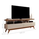 Ver imagem 3 de Rack para Tv Hamal 1.6 Off White Freijó