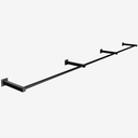Ver imagem 1 de Arara de Parede para Loja Modelo Premium Leve Comac - 8 Tamanhos - Preto - 270cm