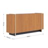 Buffet Aparador com 4 Portas 160x79cm Copacabana Freijó Dourado - 3