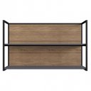 Ver imagem 4 de Nicho Aéreo Aberto Cozinha Modular 100% MDF Édez Une, 120 cm, Grafite e Louro Freijó