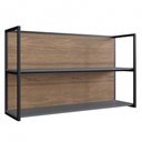 Ver imagem 1 de Nicho Aéreo Aberto Cozinha Modular 100% MDF Édez Une, 120 cm, Grafite e Louro Freijó