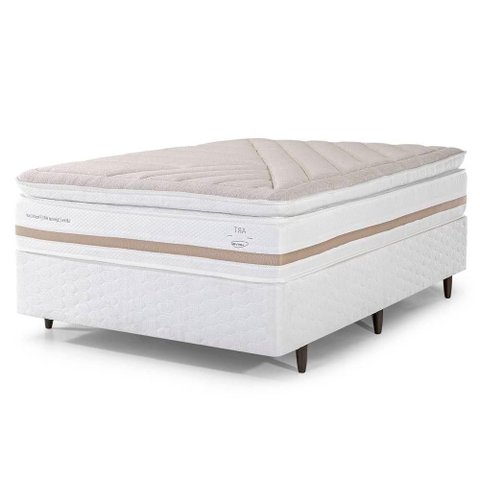 Conjunto Box King Size Sun Fresh One Side Pillow Top Base Fendi 193x203cm - 67443