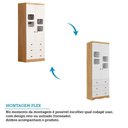 Ver imagem 4 de Guarda Roupa Infantil Uli New 2 Portas e 3 Gavetas Branco Brilho/amêndoa - Móveis Peroba