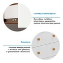 Ver imagem 5 de Guarda Roupa Infantil Uli New 2 Portas e 3 Gavetas Branco Brilho/amêndoa - Móveis Peroba