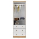 Ver imagem 3 de Guarda Roupa Infantil Uli New 2 Portas e 3 Gavetas Branco Brilho/amêndoa - Móveis Peroba