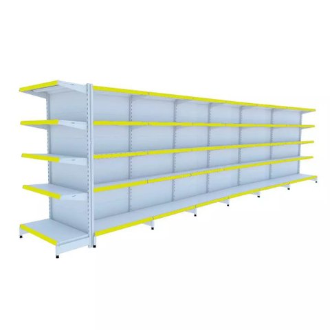 Gondola Centro 170 Fit Ate 6 Metros 1 Ponta Branco 65b Pe Amarelo